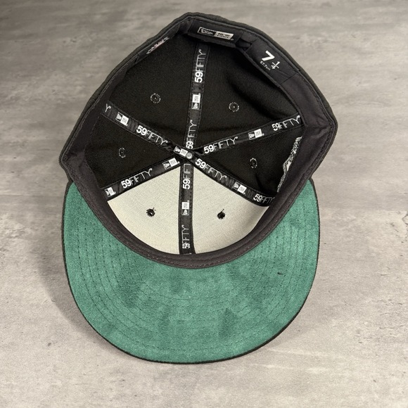 Hat Club Oakland Athletics‎ A's New Era Cap 7 1/4 Black Green 1980 Patch Suede - Picture 6 of 7